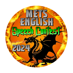 Badge design for METS English Speech Contest 2024