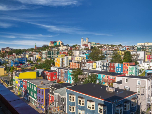 View of St. John's city in Newfoundland
